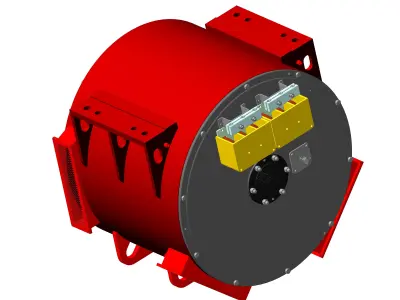 Traction valve-inductor electric motor 3D model