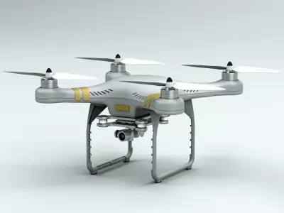 DJI Phantom 3 Camera Drone 3D model