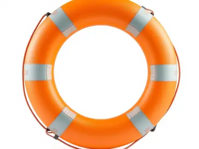 Realistic Lifebuoy with Reflective Stripes Model Pack Low-poly 3D model