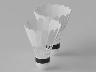 Cartoon Badminton Shuttlecock 3D model