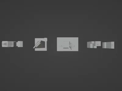 5 LOWPOLY SKYSCRAPERS PACK Free low-poly 3D model