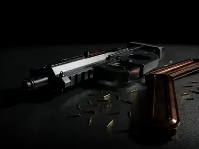 FZ 48X SMG Low-poly 3D model
