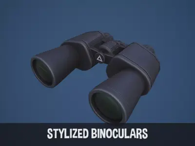 Stylized Binoculars Low-poly 3D model