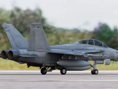 Boeing Super Hornet FA-18F Tandem Seat 3D model