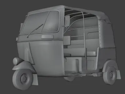 Tuk Tuk - Low Poly - Game Ready Low-poly 3D model
