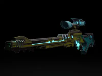 SNIPER RIFLE Low-poly 3D model purchase