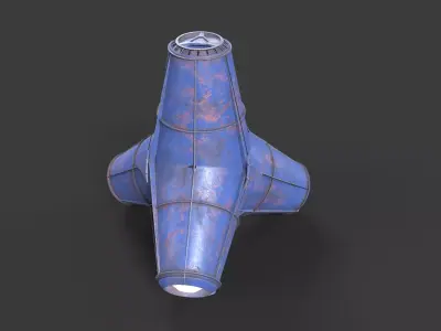 Tetrapod Concrete Mould Low-poly 3D model