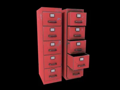 Cabinet V1 - 007 Low-poly 3D model