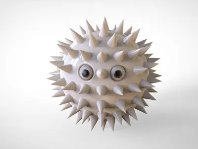Hedgehog 3d model spiked ball 3D model