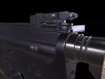 MK18 Rifle Low-poly 3D model