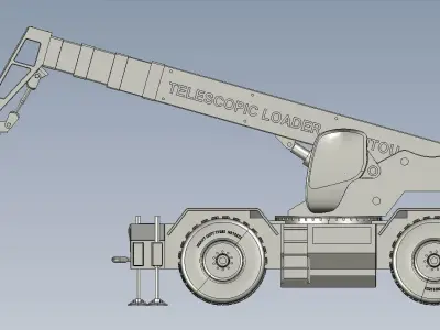 loader crane 3D model