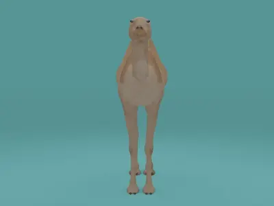 Camel Low-poly 3D model shop