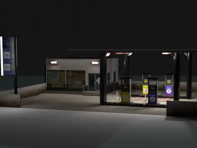 set of building  Free 3D model