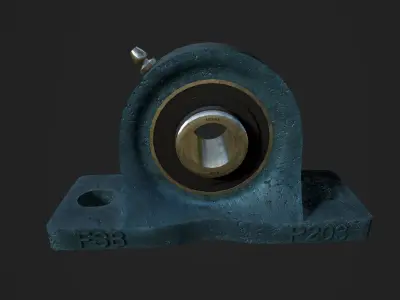 Pillow Block Bearing Low-poly 3D model