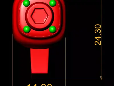 Cyber Core Nodes Stylized Sci-Fi Industrial Duo 3D print model