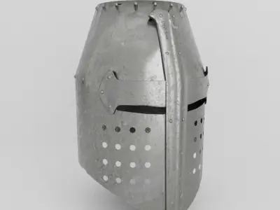 Helmet Medieval Low-poly 3D model