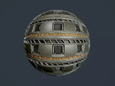 Sci-Fi Military Seamless PBR Texture 93 Texture