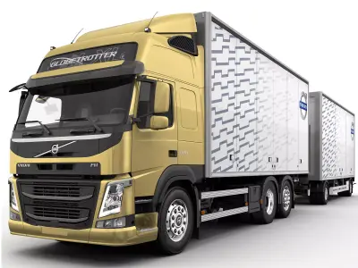 VOLVO FM 6X2 With Trailer 3D model