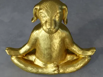 Yoga dog 3D print model