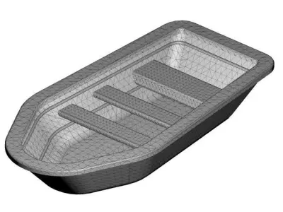Classic Fishing Boat 3D print model