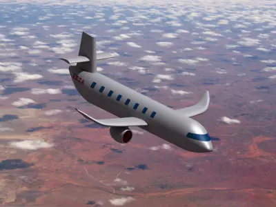 Airbus A220 3D model