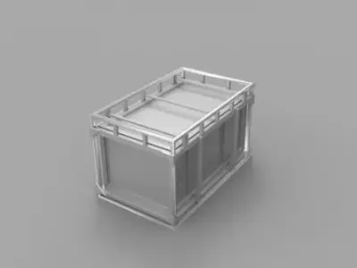 Container metal box 3D model