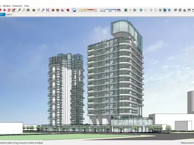 Sketchup Commercial Complex P4 3D model