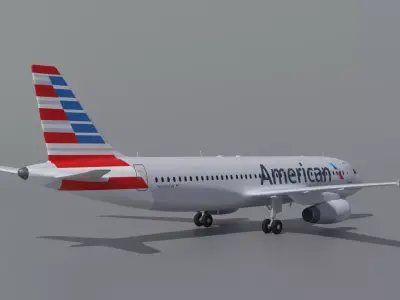Airbus A320 American Airlines 3D model