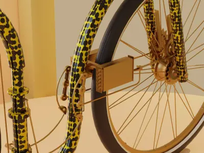 Bicycle Art-Deco Gecko Free low-poly 3D model
