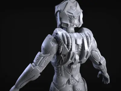 Sci-Fi Armor 10 Sculpt 3D model