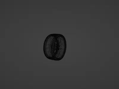 Tire Wheel For SportsCar SuperCar American Muscle Low-poly 3D model