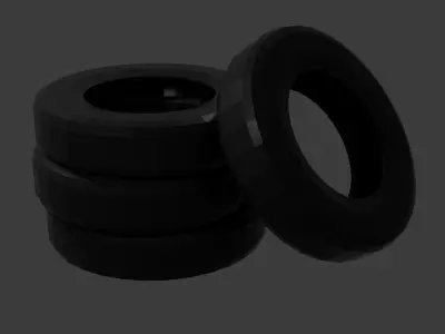 Low-poly tire Free low-poly 3D model