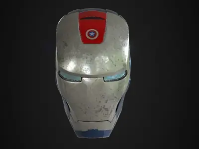 American Man Helmet 3D model