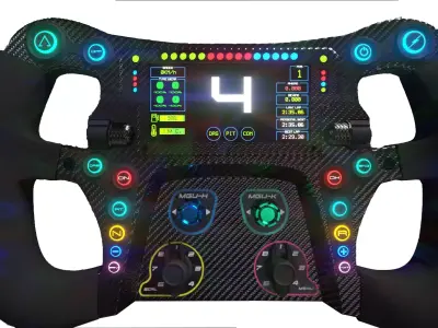 Racing steering wheel 3D model by dazhurgen