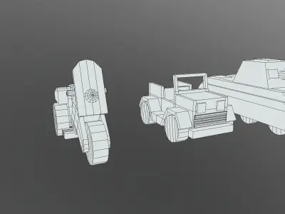 Wooden Toys Vehicle Pack Low-poly 3D model