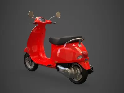 Vespa ZX Scooter Low-poly 3D model