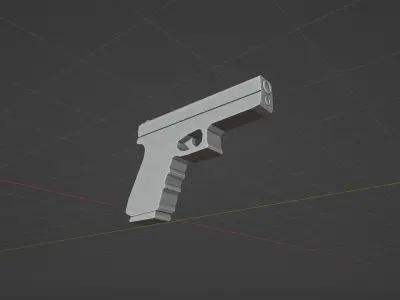 Simple Glock Low-poly 3D model