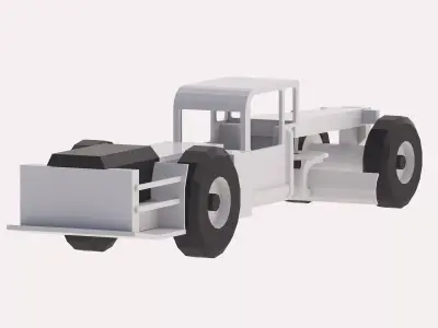 Grader Construction AARD Simplified Low-poly 3D model