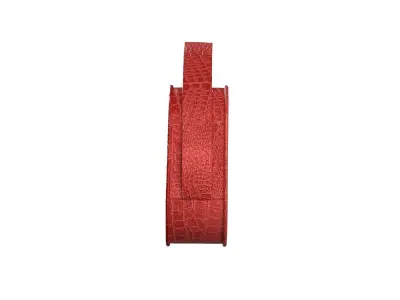 Red Leather Pouch Bag 3D model