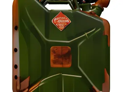 Weathered Military Jerry Can Prop 3D model