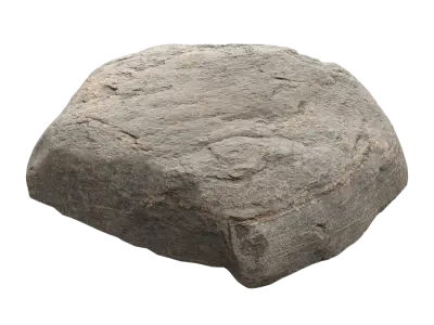  Cool Toned Smooth Thin Flat Large Rock Boulder Model 