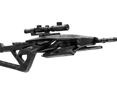 Modern futuristic sniper rifle 3D model