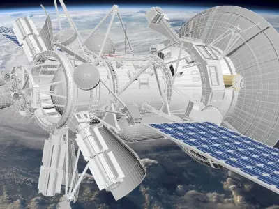 Orbiting Satelite 3D model