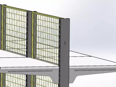 Storage Rack - Racking System - Industrial Shelving 3D model 01 3D model