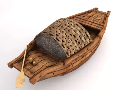  Small boat  3d model  Low-poly 3D model