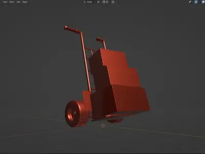 Hand Truck 3D model 3