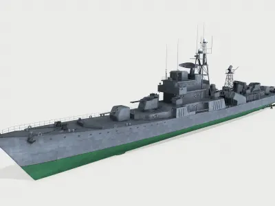 Najin-class frigate Low-poly 3D model