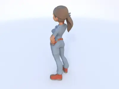 Mechanic female 3D model