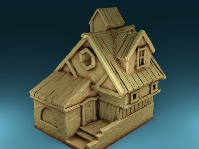 Stylized Middle Ages Set Part 1 3D print model