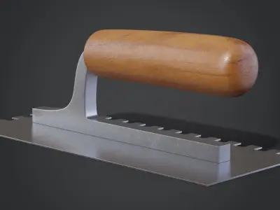 Square Notched Trowel 3D model